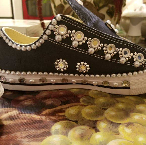 blinged out sneakers